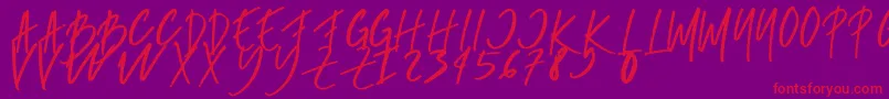 Więcej informacji o czcionce rumbe Czcionka rumbe – czerwone czcionki na fioletowym tle