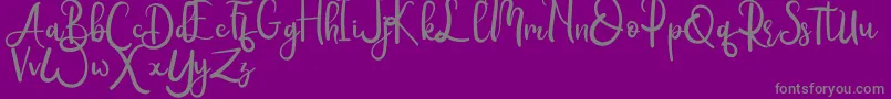 Rumero Font – Gray Fonts on Purple Background