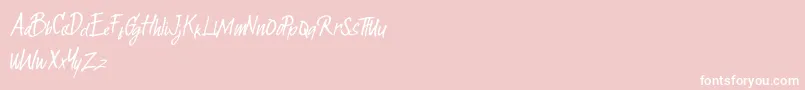 Rumetes Font – White Fonts on Pink Background