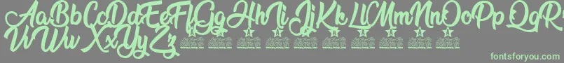 Run to the Hills Personal Use Font – Green Fonts on Gray Background