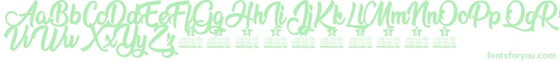 Run to the Hills Personal Use Font – Green Fonts on White Background