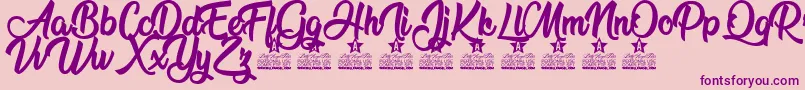 Run to the Hills Personal Use Font – Purple Fonts on Pink Background