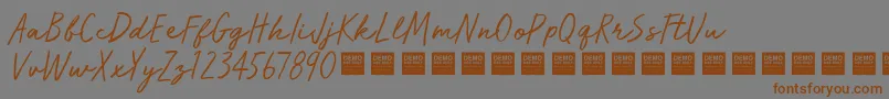 Fonte Run Wild   Demo – fontes marrons em um fundo cinza
