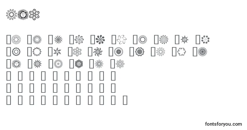 Schriftart Run (139316) – Alphabet, Zahlen, spezielle Symbole