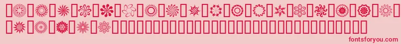 run Font – Red Fonts on Pink Background