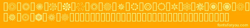 Czcionka run – żółte czcionki na pomarańczowym tle