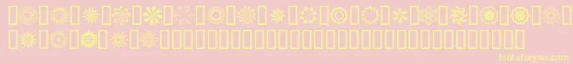 run Font – Yellow Fonts on Pink Background