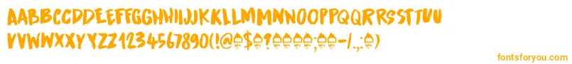 Runaround Kid DEMO Font – Orange Fonts on White Background