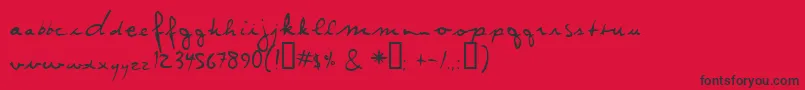 RunAway Font – Black Fonts on Red Background