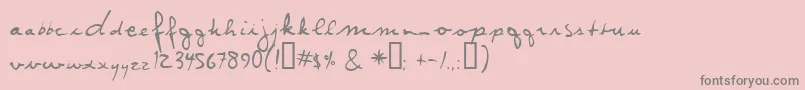 RunAway Font – Gray Fonts on Pink Background