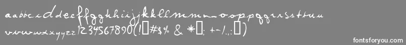 RunAway Font – White Fonts on Gray Background