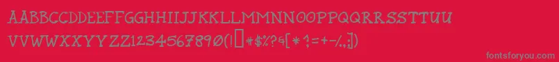 フォントRUNDM    – 赤い背景に灰色の文字