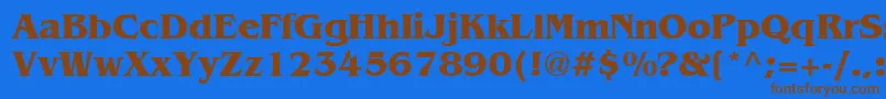 Agbbb Font – Brown Fonts on Blue Background