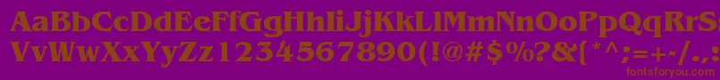 Agbbb Font – Brown Fonts on Purple Background