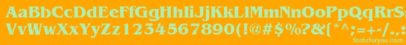 Agbbb Font – Green Fonts on Orange Background