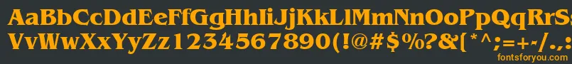 Agbbb Font – Orange Fonts on Black Background
