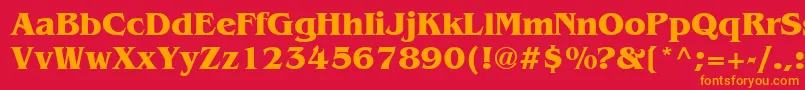 Agbbb Font – Orange Fonts on Red Background