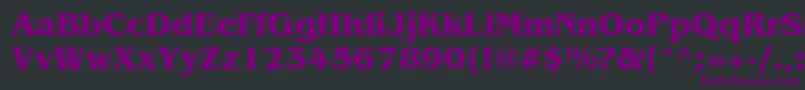Czcionka Agbbb – fioletowe czcionki na czarnym tle