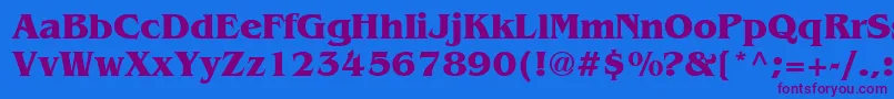 Agbbb Font – Purple Fonts on Blue Background