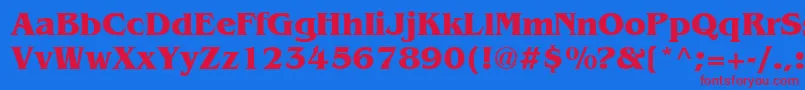 Agbbb Font – Red Fonts on Blue Background