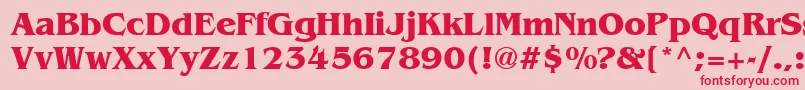 Agbbb Font – Red Fonts on Pink Background