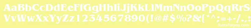 Agbbb Font – White Fonts on Yellow Background