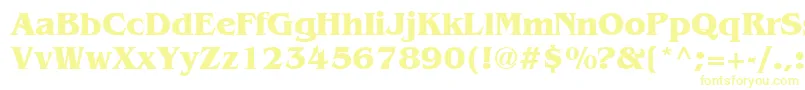 Agbbb Font – Yellow Fonts on White Background