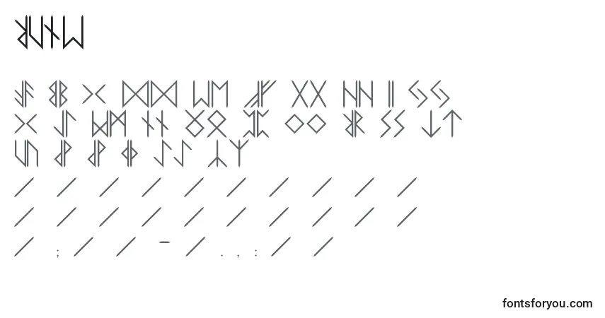 RUNE (139320)フォント–アルファベット、数字、特殊文字
