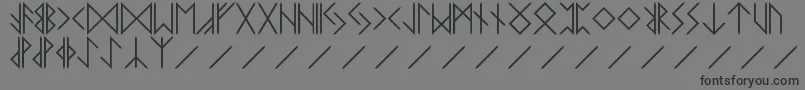 Fonte RUNE – fontes pretas em um fundo cinza