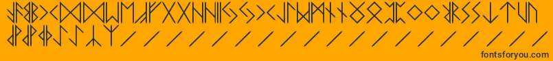 RUNE Font – Black Fonts on Orange Background