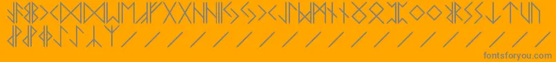 RUNE Font – Gray Fonts on Orange Background