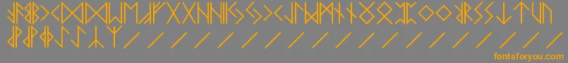 Fonte RUNE – fontes laranjas em um fundo cinza