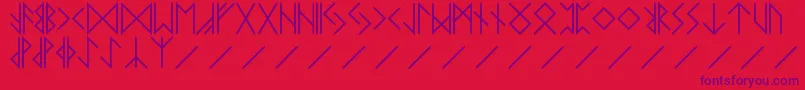RUNE Font – Purple Fonts on Red Background