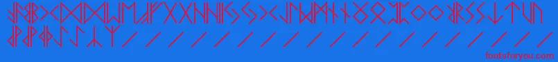 RUNE Font – Red Fonts on Blue Background