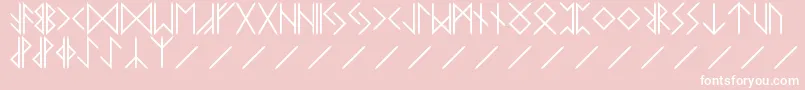 フォントRUNE – ピンクの背景に白い文字