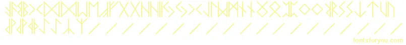 RUNE Font – Yellow Fonts on White Background