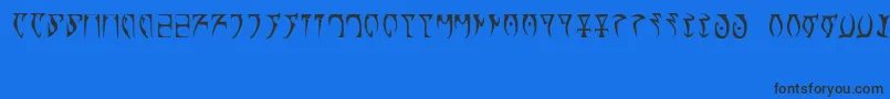 Runes   The elder scroll-Schriftart – Schwarze Schriften auf blauem Hintergrund