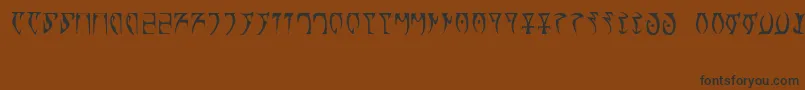 Czcionka Runes   The elder scroll – czarne czcionki na brązowym tle