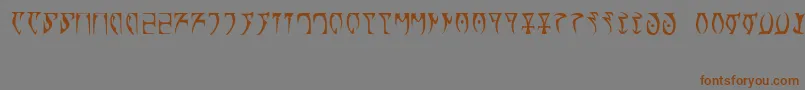 Шрифт Runes   The elder scroll – коричневые шрифты на сером фоне