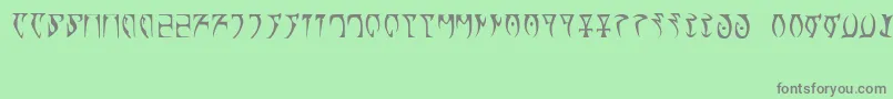 フォントRunes   The elder scroll – 緑の背景に灰色の文字