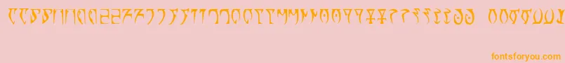 Runes   The elder scroll Font – Orange Fonts on Pink Background