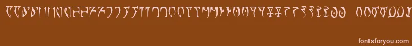 Runes   The elder scroll-Schriftart – Rosa Schriften auf braunem Hintergrund