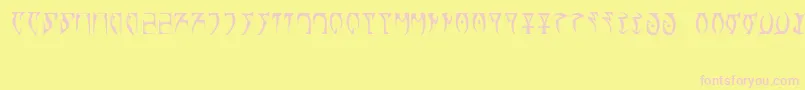 Runes   The elder scroll Font – Pink Fonts on Yellow Background