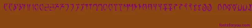 Runes   The elder scroll-Schriftart – Violette Schriften auf braunem Hintergrund