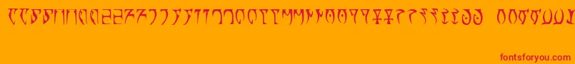 Runes   The elder scroll-Schriftart – Rote Schriften auf orangefarbenem Hintergrund