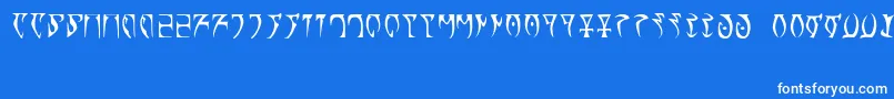 Шрифт Runes   The elder scroll – белые шрифты на синем фоне