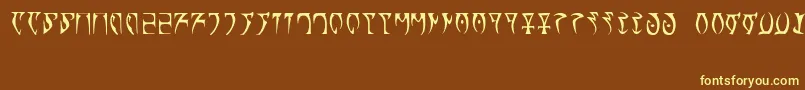 Runes   The elder scroll-Schriftart – Gelbe Schriften auf braunem Hintergrund