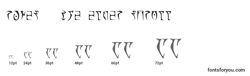 Größen der Schriftart Runes   The elder scroll
