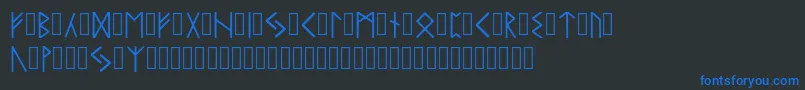 Runico Regular Font – Blue Fonts on Black Background
