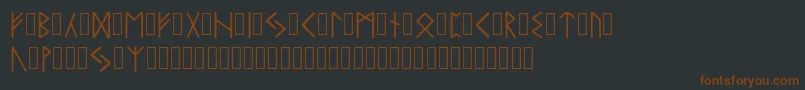 Шрифт Runico Regular – коричневые шрифты на чёрном фоне